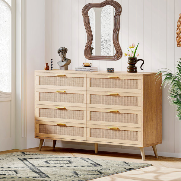 Bay Isle Home Abrienne 8 Drawer Dresser, Chest of Dressers, Modern